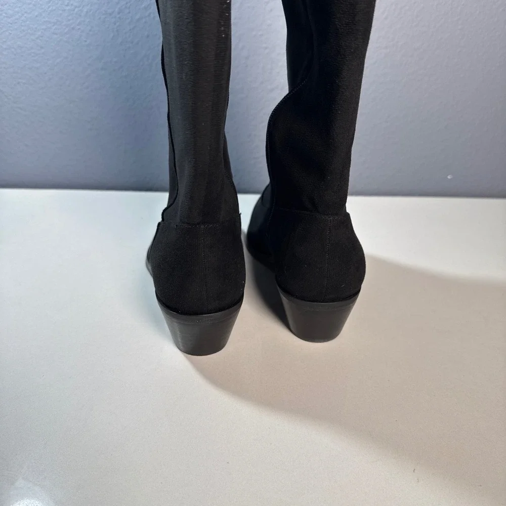 Rebecca Minkoff Jennis1 Boots Womens 8.5 Black  Suede Over The Knee